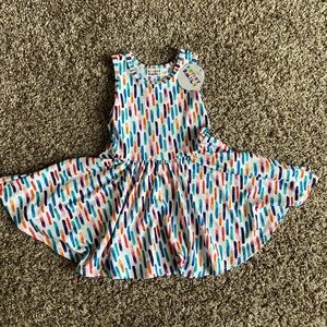 New with tags DotDotSmile rainbow dash tank dress. Size 12/24 months.